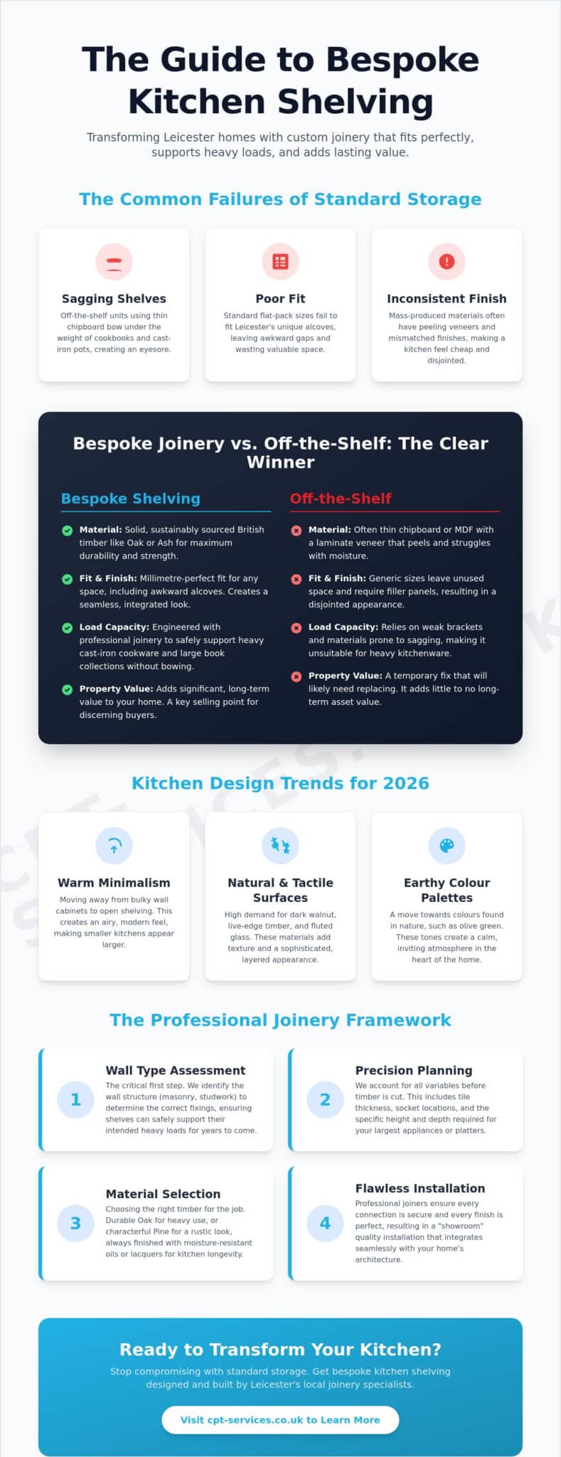 Bespoke Kitchen Shelving in Leicester: The 2026 Guide to Custom Storage