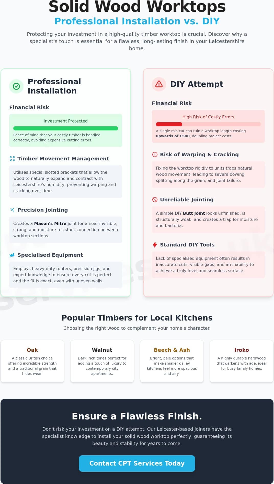 Professional Solid Wood Worktop Installation in Leicester: The 2026 Homeowner’s Guide